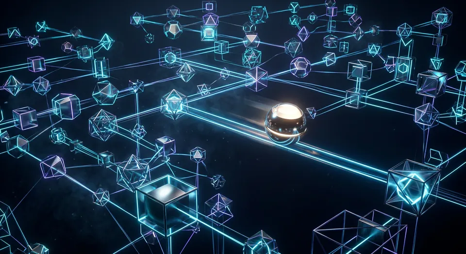 Diagram showing AI agents communicating through standardized protocols