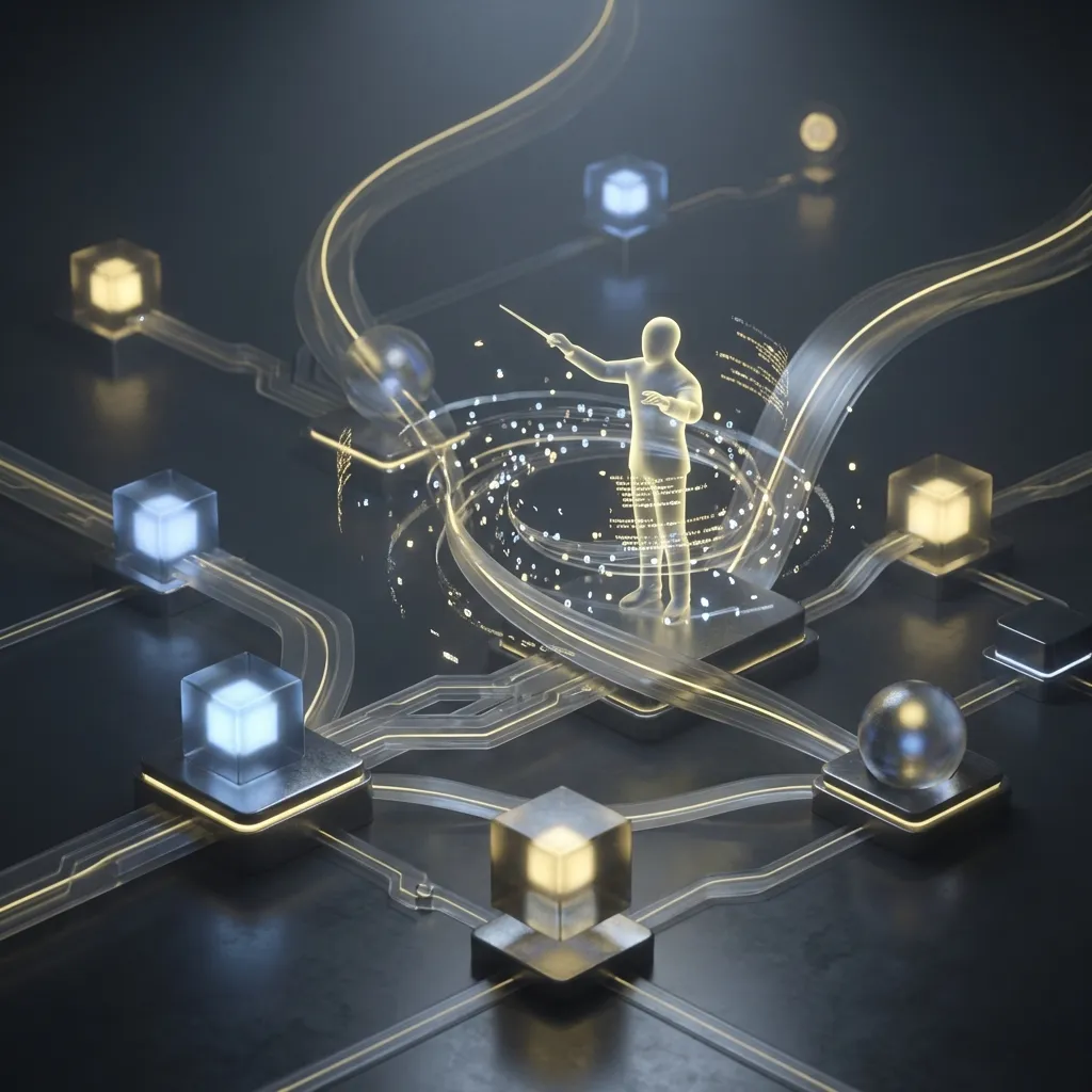 Visualization of AI agent orchestration and workflows