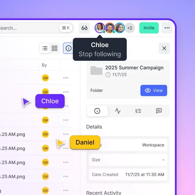 Multiplayer File System Interface