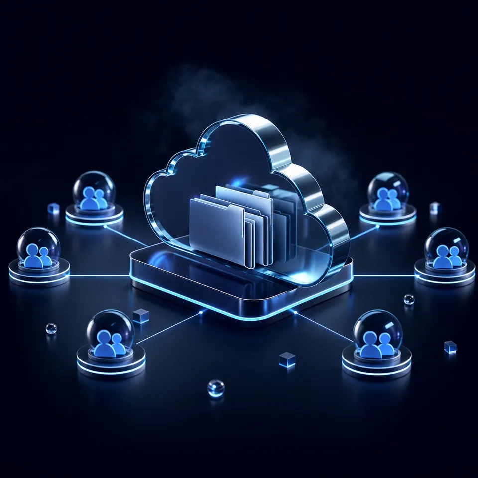 AI content sharing and collaboration interface