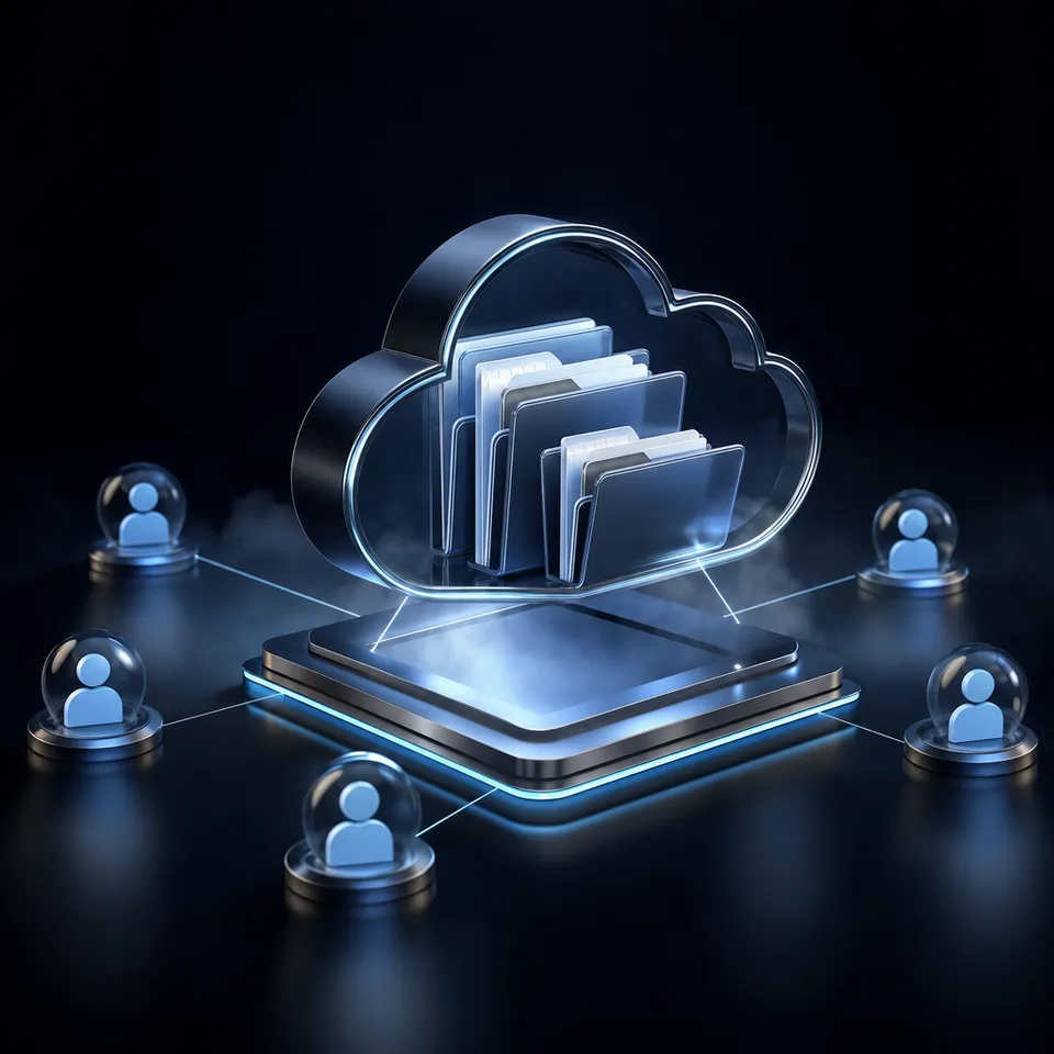 AI workspace showing intelligent file sharing and agent collaboration tools