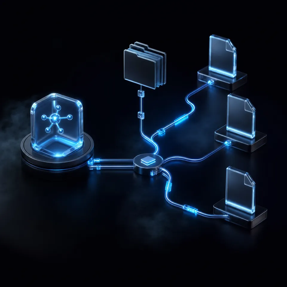 AI agent workspace with multi-model routing visualization