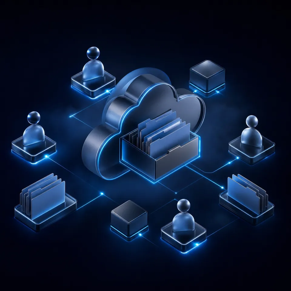 AI agent workspace showing shared files and collaboration interface