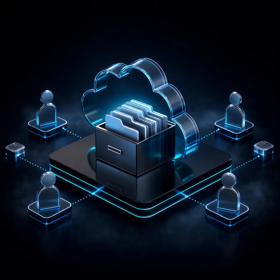 AI agent workflow interface showing shared project files and collaboration tools