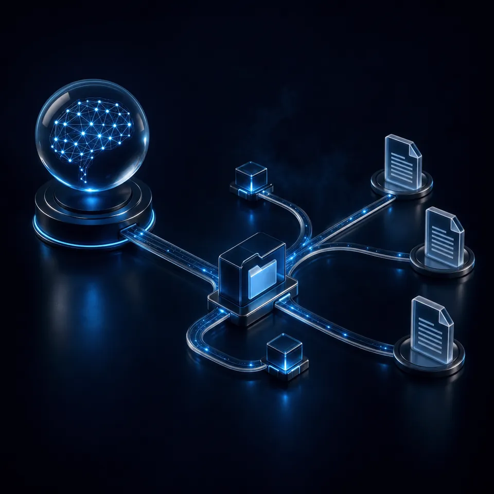 AI agent workflow showing code execution and task delegation