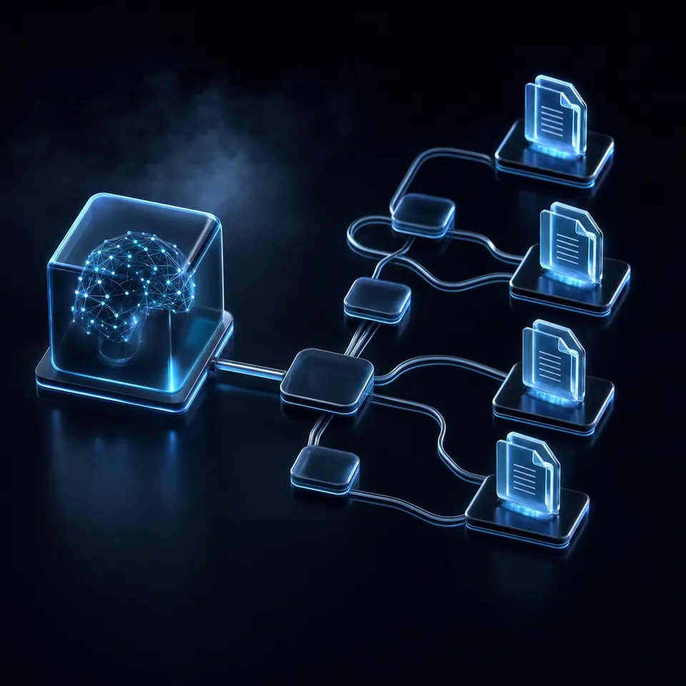 AI agent processing and sharing extracted web data