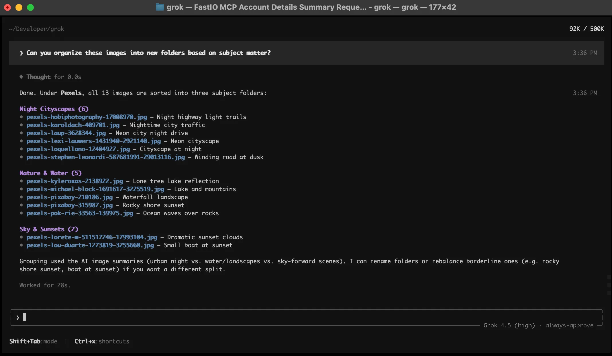 Grok CLI example