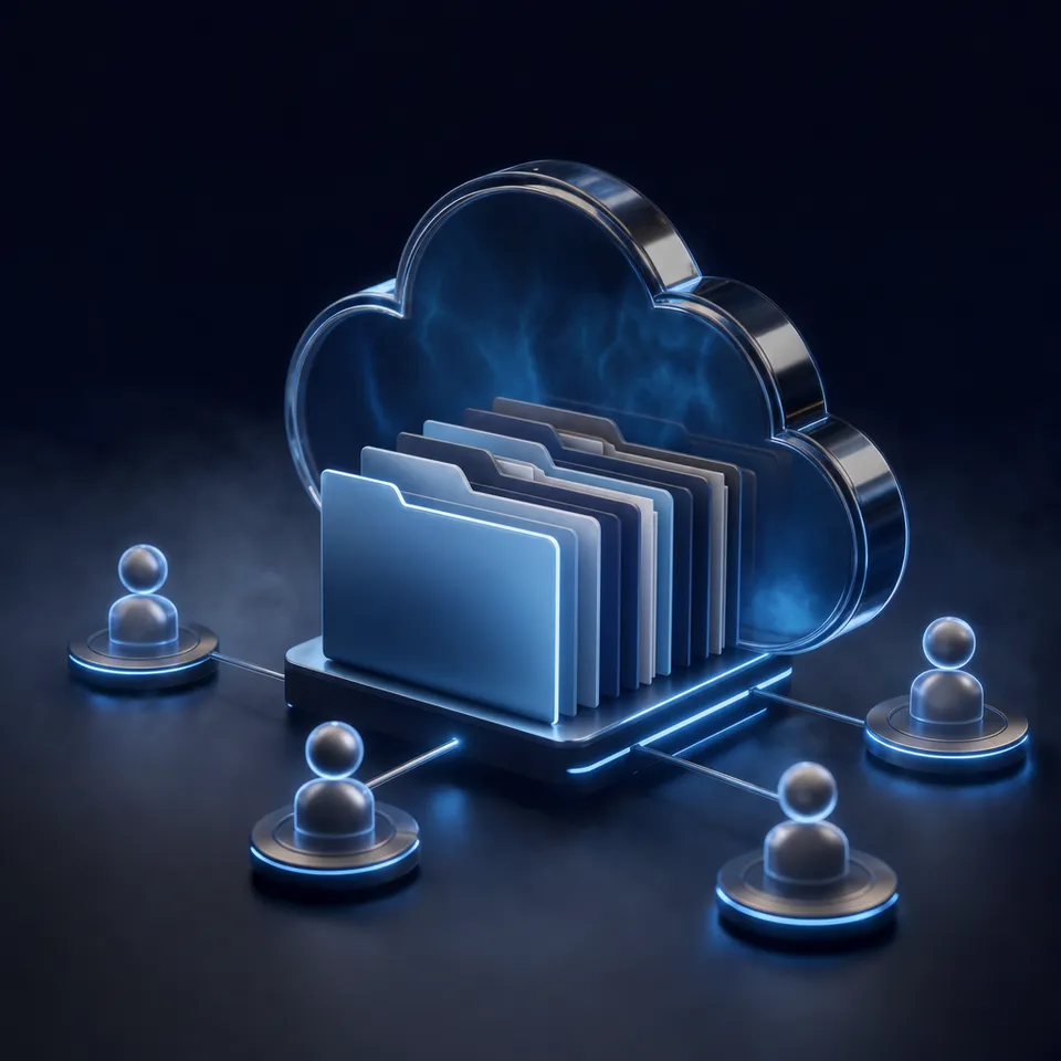 Standardized law office file management directory structure with matter folders and indexing