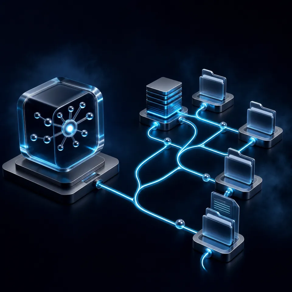 An AI agent workspace with cloud-connected persistent storage