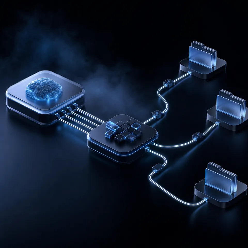 AI agent managing files and communication workflows in a cloud workspace