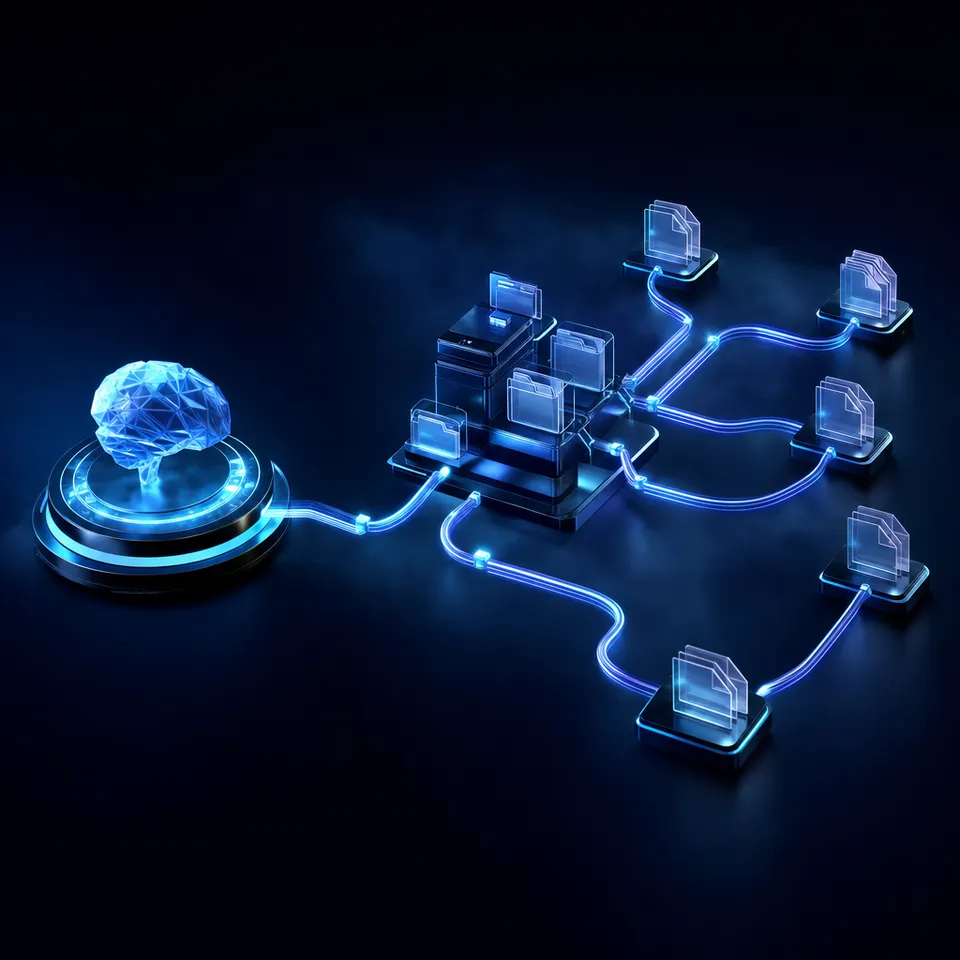 AI agent workspace interface showing file sharing and collaboration between agent and human users