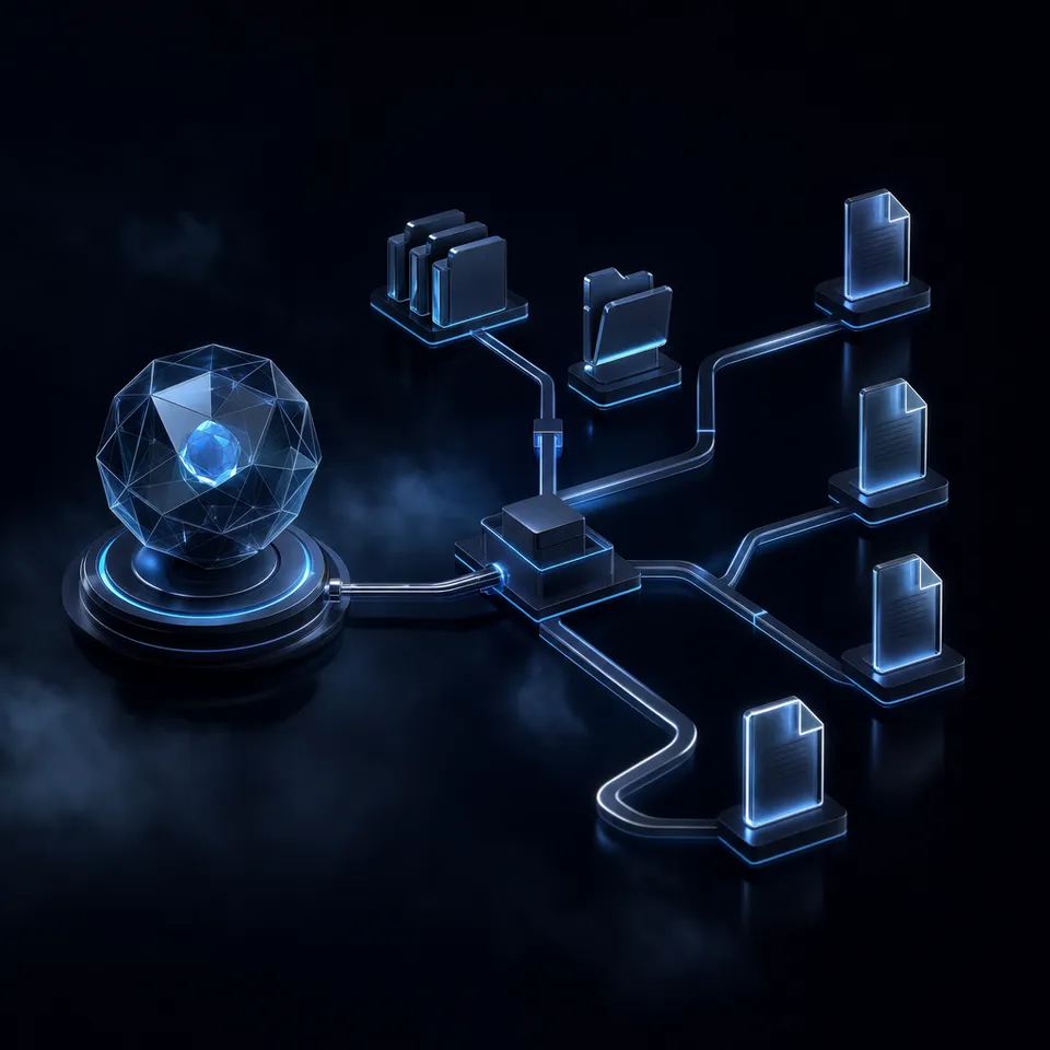 AI agent workspace dashboard illustration
