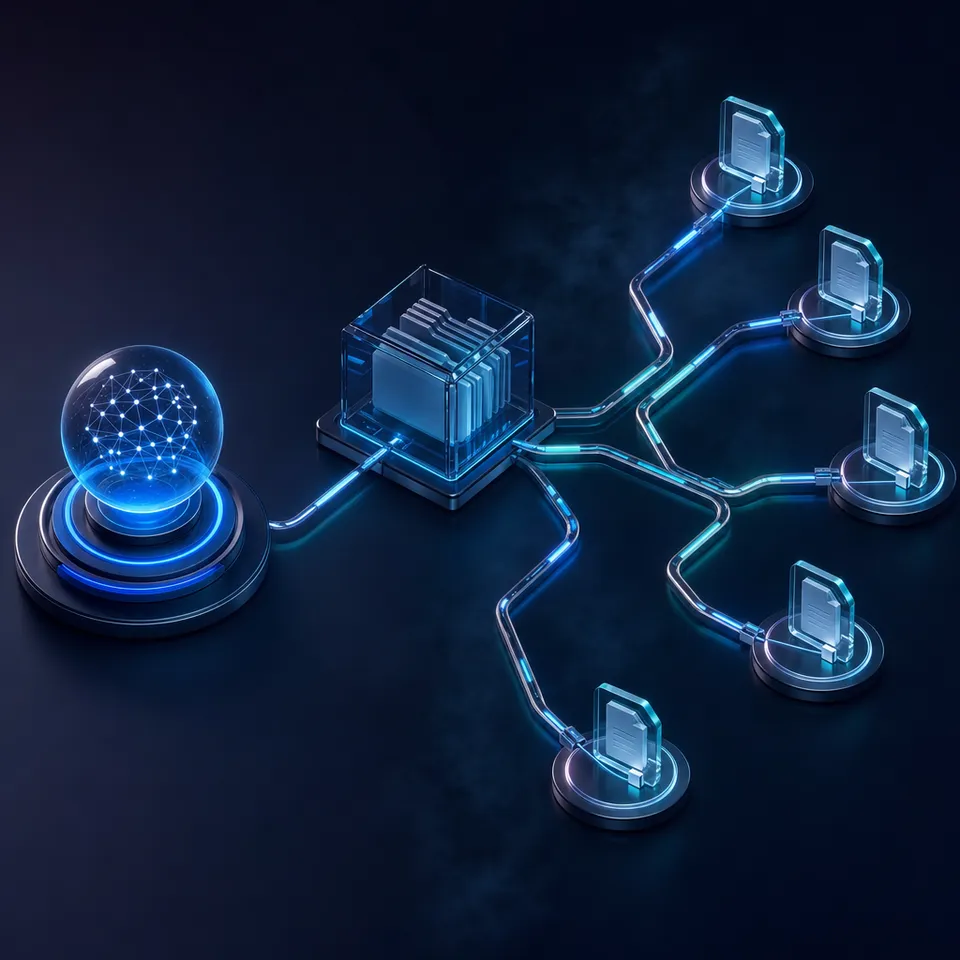 AI agent managing automated workflows and notifications from a cloud workspace