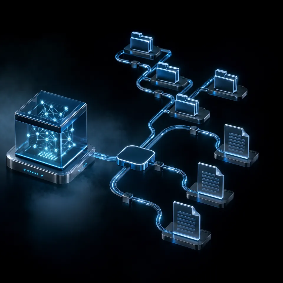AI agent managing automated workflows from a cloud workspace
