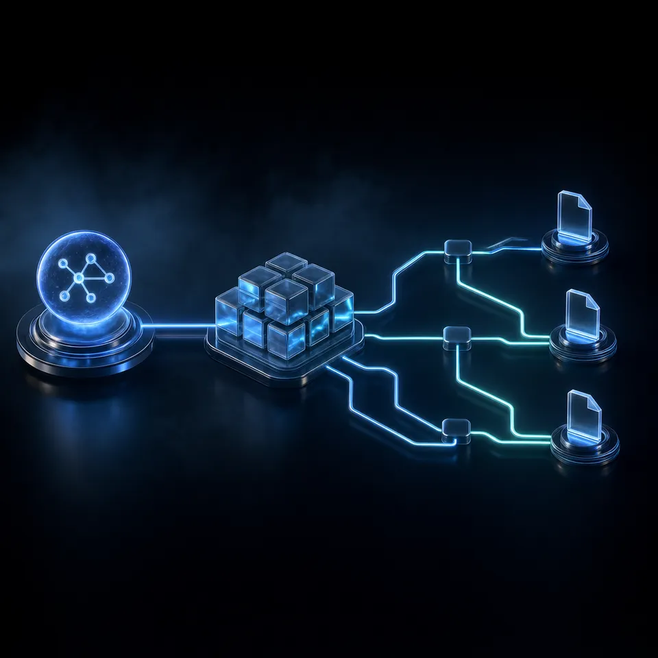 AI agent orchestration workflow connecting edge devices to cloud workspaces