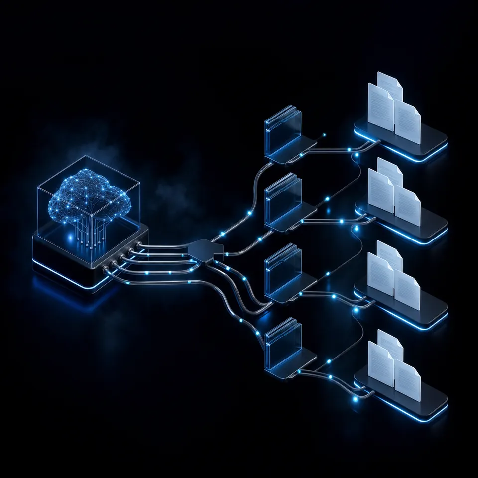 Multiple AI agents sharing outputs through a collaborative workspace