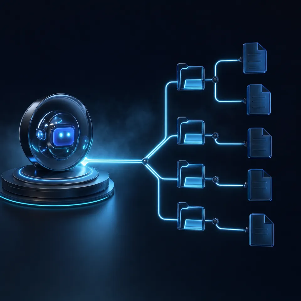 AI agent managing file sharing in a cloud workspace