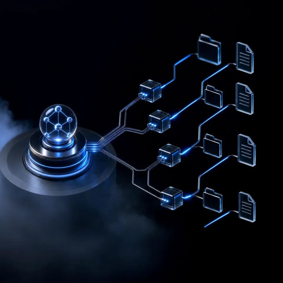 AI agent workspace showing file sharing and collaboration tools