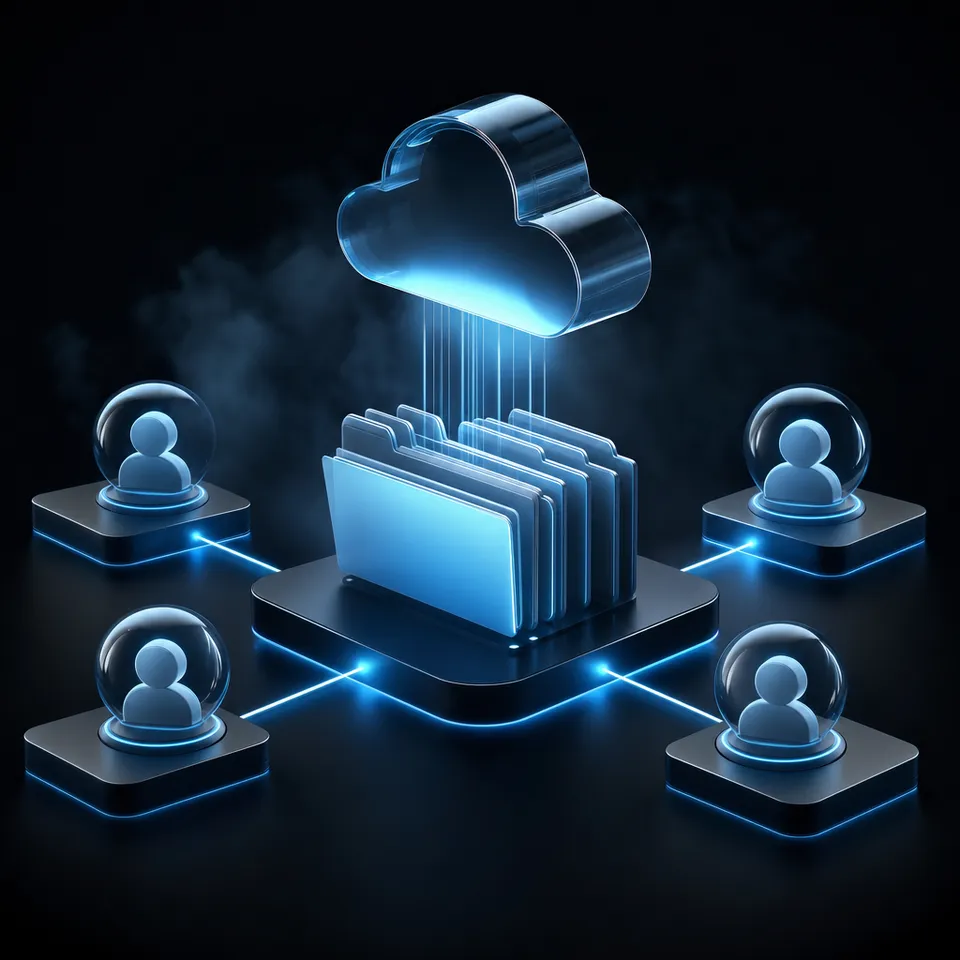 AI agent producing files in a shared workspace