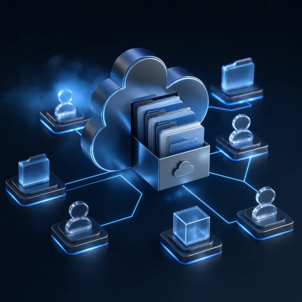 AI agent managing business communications and file sharing