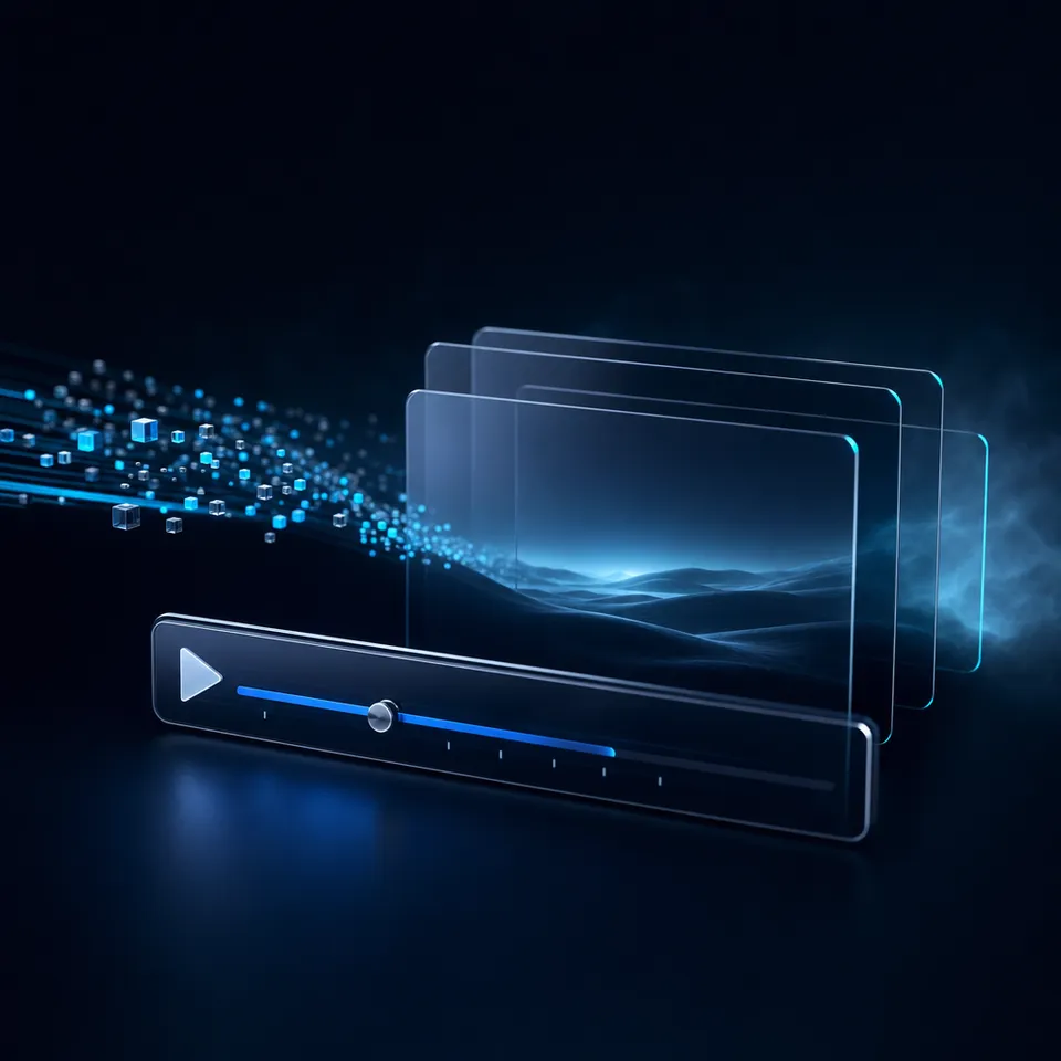 Video post-production workspace with color grading controls