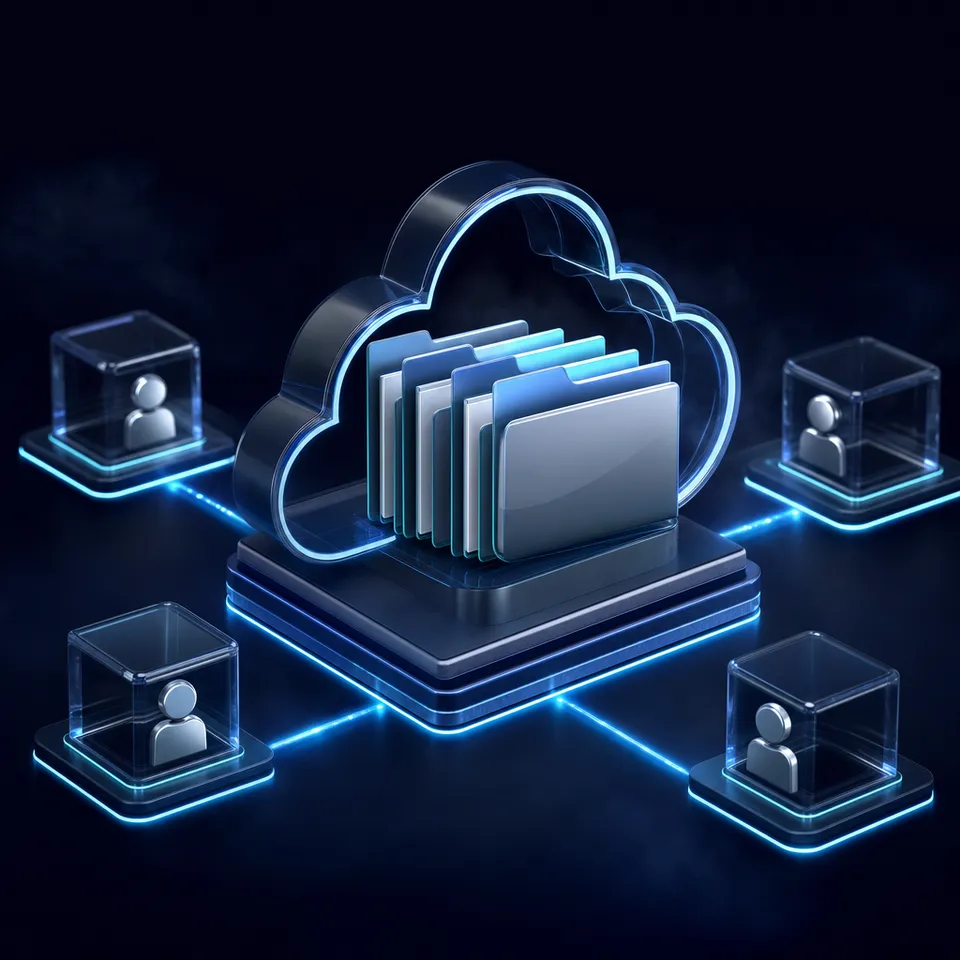 AI-powered content sharing interface with multi-platform distribution