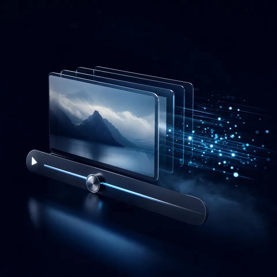 Video production workspace with editing timeline and media assets